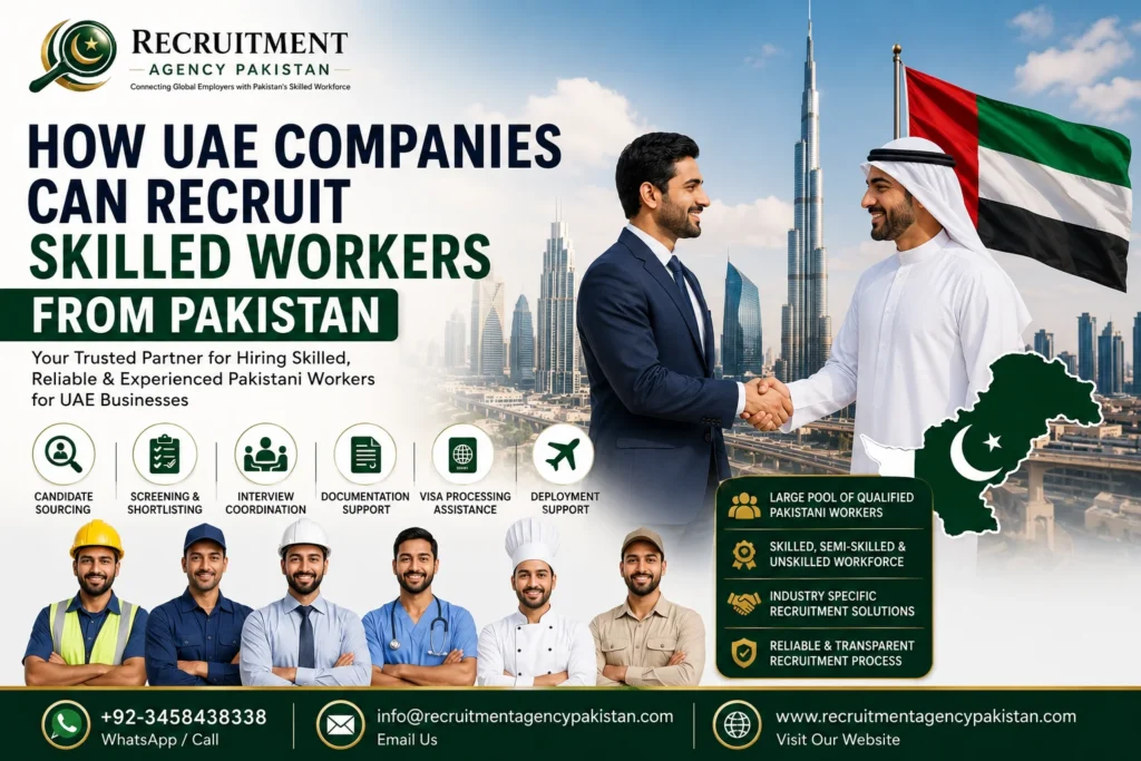 UAE companies recruiting skilled workers from Pakistan through a recruitment agency